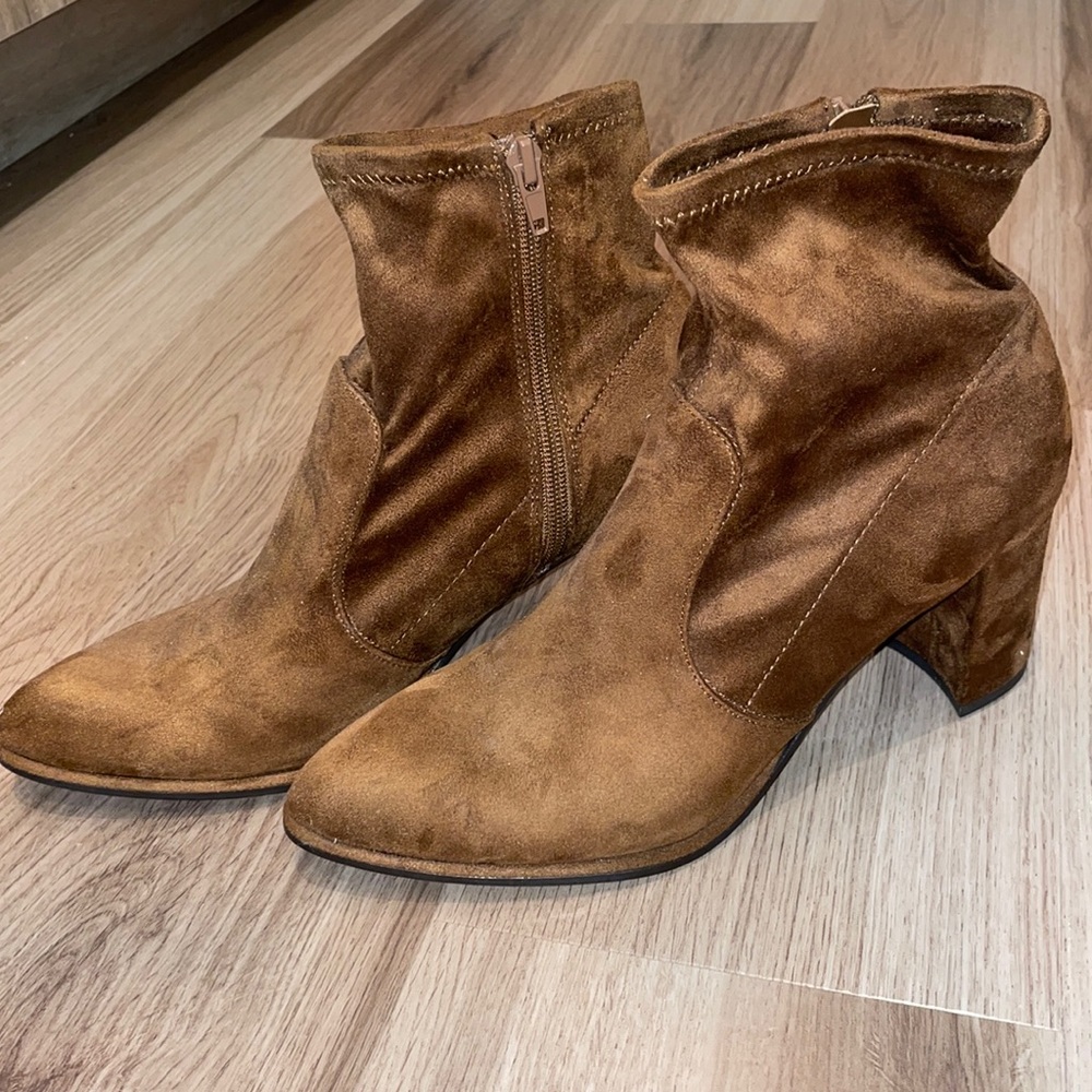 Nine West brown suede booties - never worn